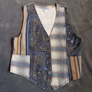 80s 90s Stampede Patchwork Denim Vest Vintage USA Size Medium Y2K Grunge Unisex